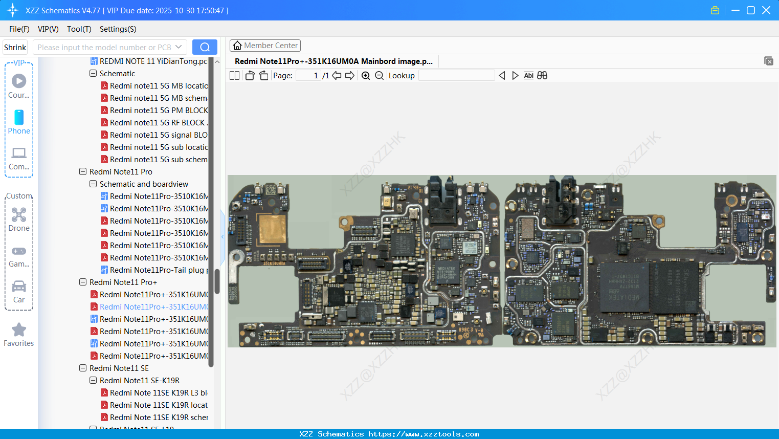 Xiaomi Redmi Note11Pro+-351K16UM0A Mainbord Image